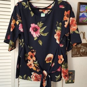 West Kei tie front blouse